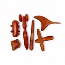 Set 6 Pcs. Reflexology Traditional Thai Massage Wooden Stick Tool Therapy