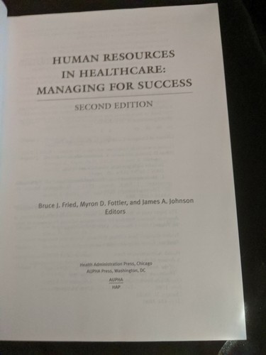 Human Resources in Healthcare : Managing for Success - Bild 2 von 4