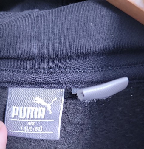 Puma Retro Black Hoodie Youth size LARGE 14/16 - Picture 3 of 4