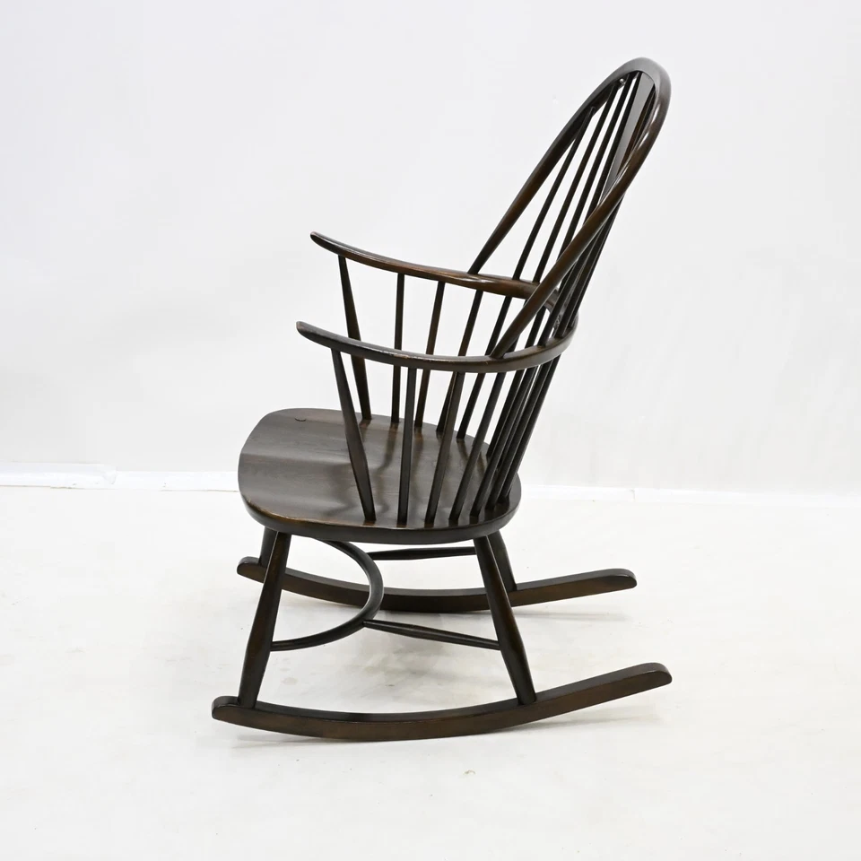 Ercol Chairmakers Chair Rocking Chair Dark Finish Model 912 FREE UK Delivery - Image 4 of 4
