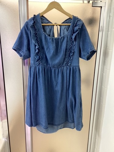 Neu mit Etikett ASOS Denim Cutout Kleid - Größe US 14, UK 18 - Bild 12 von 15