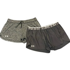 Bundle of 2 pairs of Under Armour Running/Workout Shorts Sz L Gray 69T
