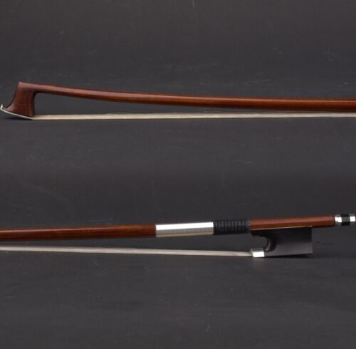 Arco Violín Antiguo Pernambuco Pro Master 7/8 Ébano Sin Ojo Rana Plata Piezas Rápido - Imagen 8 de 12