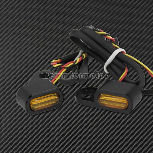 2X Motorcycle LED Turn Signal Indicators Running Lights Fit For Touring Softail - Picture 7 of 12