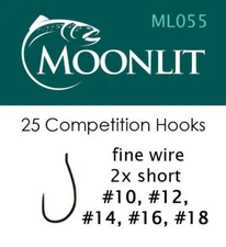Moonlit Competition Barbless  Hook Fine Wire Emerger Soft Hackle ML055 50 Hooks