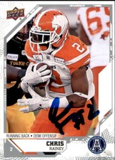 Chris Rainey Signed 2019 Upper Deck CFL Football card Toronto Argonauts