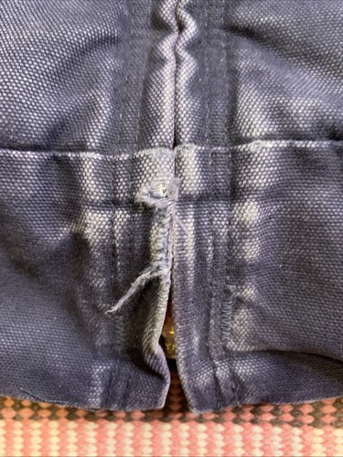 VTG Carhartt J130 MDT Full Zip Heavy Canvas Hooded Jacket Cable One Logo XL!!! - Picture 6 of 12