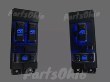 99-02 Silverado Sierra Power Window Switch Set Driver + Passenger  Blue LED