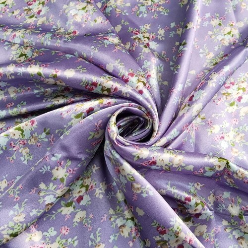 1yard X 1.48meter Soft Retro Floral Satin Fabric For Scarf Lining Shirt Gown Diy - Picture 20 of 20