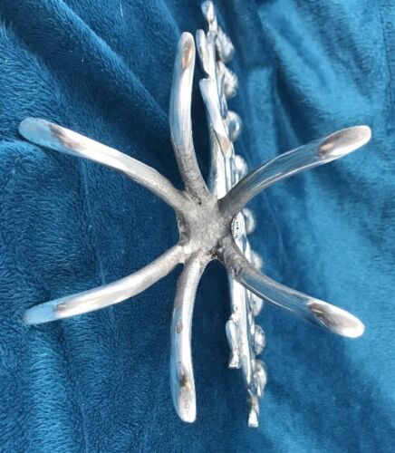 Lenox Menorah Judaic Blessings Metal 9” H 10” W Flower Menorah Tree Hanukkah - Picture 3 of 12