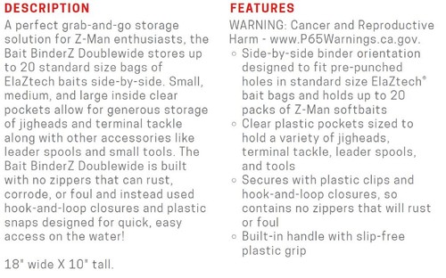 Zman Bait BinderZ Double Wide for ElaZtech Bags (3059) - Picture 5 of 5