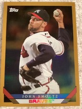 2019 Topps Archives Gold Foil John Smoltz True 1/1 One of One Atlanta Braves-HOF