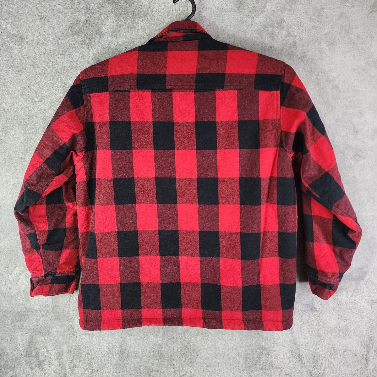 『TEN BUFFALO JKT RED M』 Mens Victory Sportswear Red & Black Buffalo Plaid Sherpa Lined