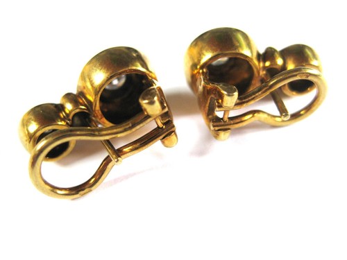 Earrings Gold 585 with Diamonds, 7,21 G - Picture 4 of 4