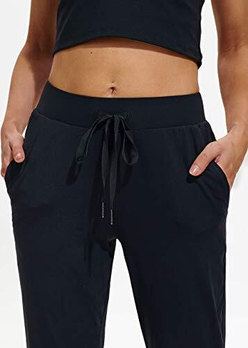 Women's Joggers Pants Lightweight Running Sweatpants with Pockets Medium Black - Picture 4 of 7