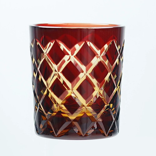 Whiskey Glasses Edo Kiriko Crystal Glass Tumbler Drinkware Black 250ml/9oz - Picture 5 of 16