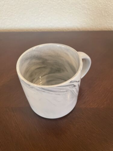 Marbling Ceramic Coffee Mug Cup Gray Microwave Safe - Picture 3 of 5