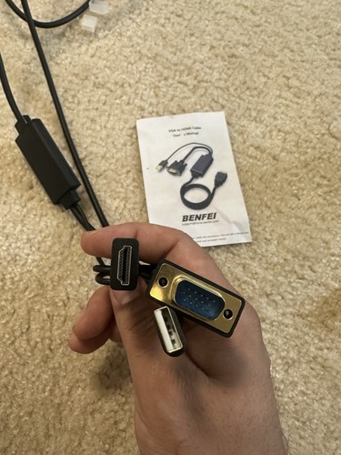 BENFEI VGA to HDMI Cable, Converter with Audio from Computer/Laptop VGA Sourc - Picture 2 of 7