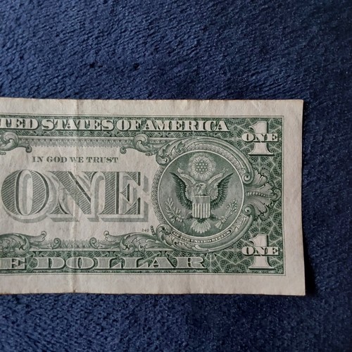 ERROR! 1 Dollar Bill USD Misscut Misaligned Miscut 1988 Circulated - Picture 7 of 9