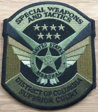 US Marshals Service - DC Superior Court SWAT Team OD - Genuine *Kokopelli Patch*