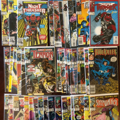 44X VINTAGE 90s MARVEL RUNS/SET LOT! FOOLKILLER! SLEEPWALKER! TERROR! N THRASHER