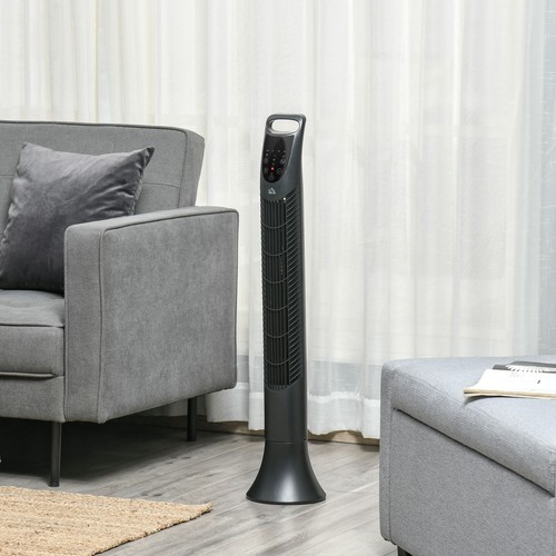 36'' Tower Fan, 3 Speed 3 Mode, Timer, Oscillation Remote Controller, Black - Picture 8 of 9