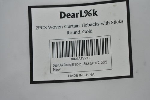 DearL%k Round Braided Knot Curtain Tieback Round GOld Decorative 2 Pack - Picture 5 of 5