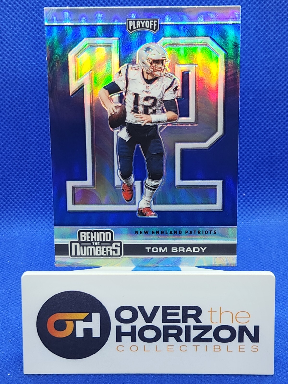 2020 Panini Playoff Tom Brady Behind the Numbers Blue SSP Color Match 1/1 Rare