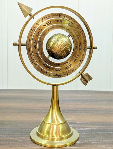 Nautical Brass Arrow ARMILLARY Middle Sphere Astrolabe Globe Home/Office Decor - Picture 3 of 9