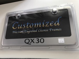 New INFINITI QX80 ELITE Automotive Chrome License Plate Frame /& Caps