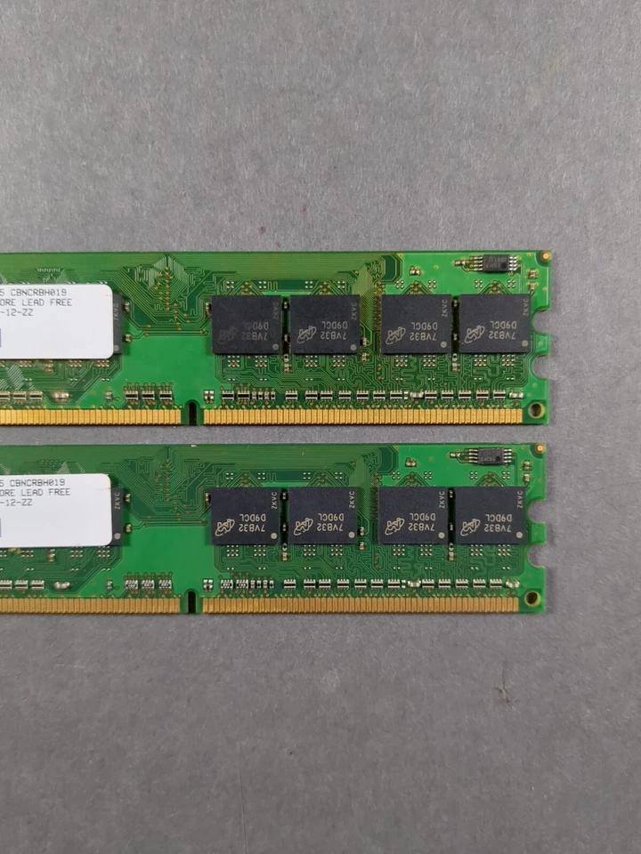1 GB 2 x 512MB Micron PC2 5300 DDR DIMM Memory Stick Mt8htf6464ay S-667b8 - Image 3 of 4