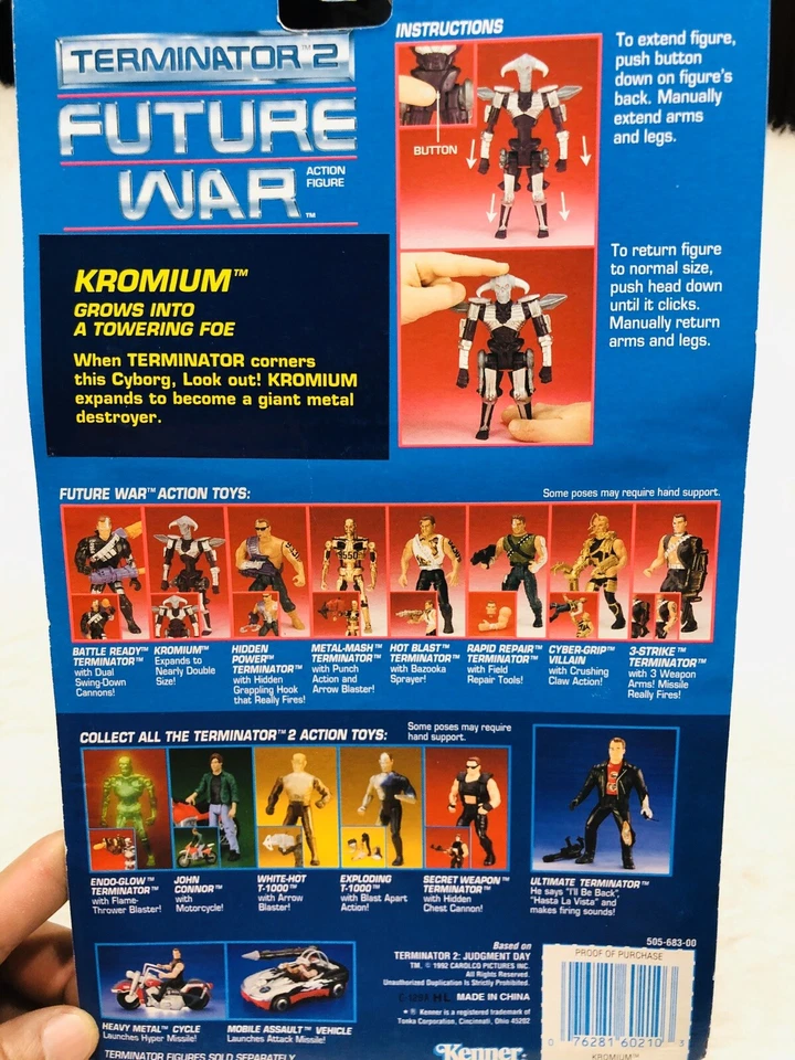 Kenner 1992 Terminator 2 Future War - Kromium Foto 3 de 4