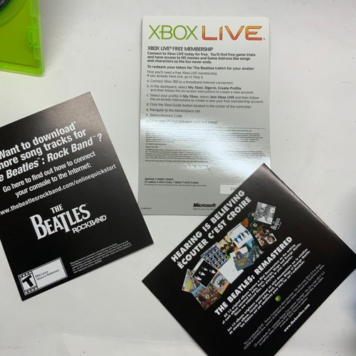 The Beatles: Rock Band Microsoft Xbox 360 EN VIVO Completo con manual y PAPELEO - Imagen 8 de 15