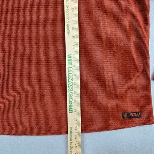 Melanzana Damen Microgrid Fleece leichter Pullover Rundhals orange Gr. Md - Bild 5 von 7