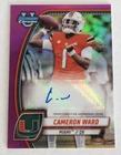 CAMERON CAM WARD - 2024 BOWMAN CHROME UNIVERSITY - PINK AUTO - #123/150 -