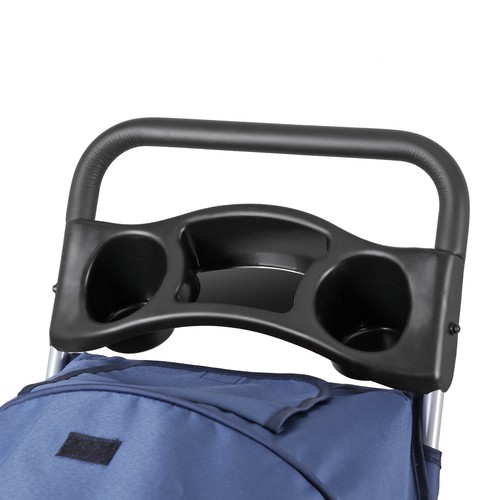 Folding Dog Stroller Travel Carrier Small Medium Cat Pet w/ Cup Holder Navy Blue - Picture 15 of 24