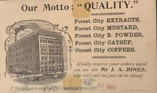 Forest City Spice Mills Canadian Advertising Postcard RPO Postmark 1901