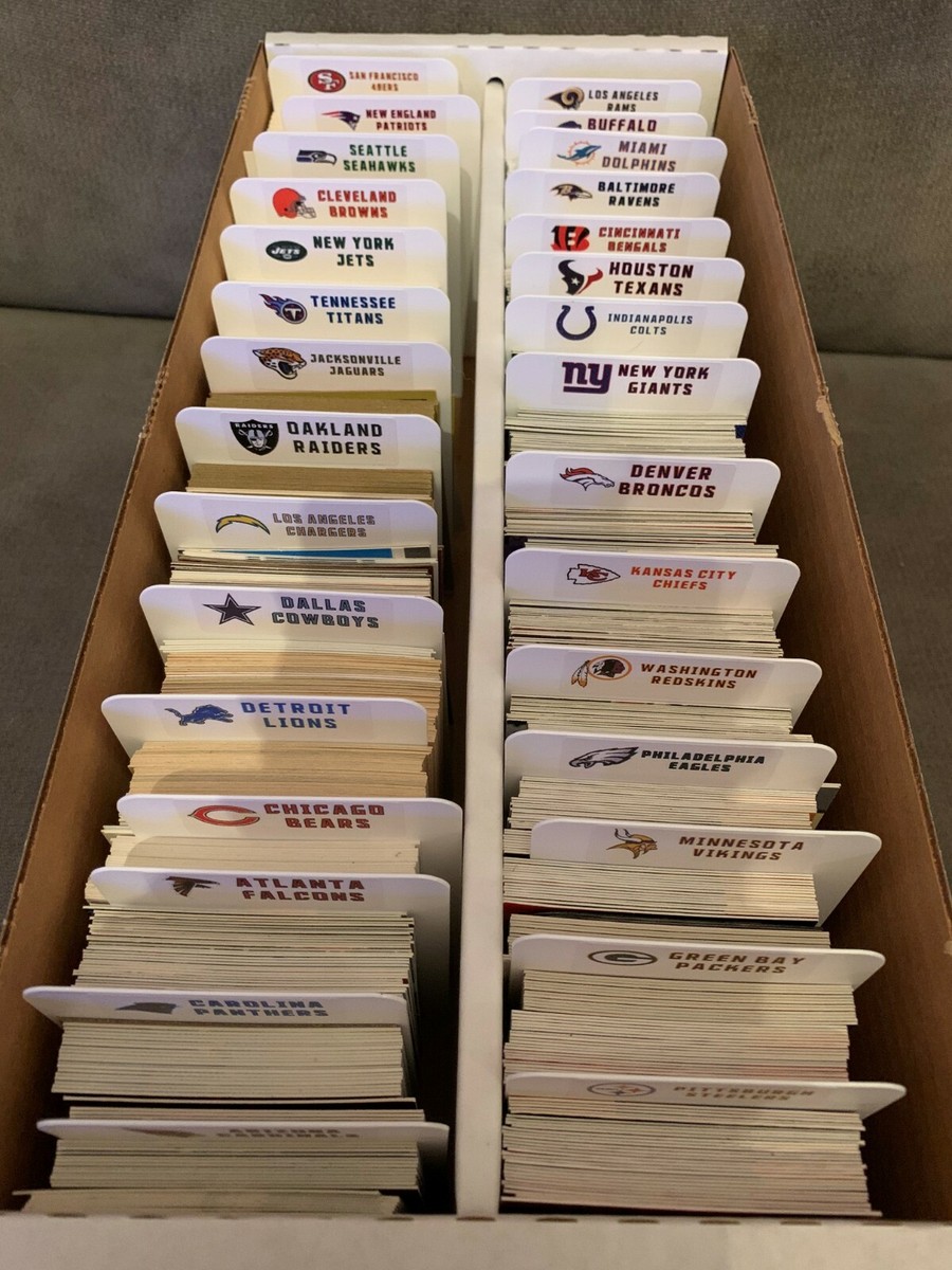 32 Hohe Sportkarten-Trennwände Inkl. 32 Gratis NFL-Logo-Etiketten – Für Deine Sammelkarten