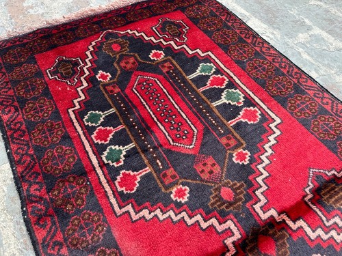2x6 Fantastic handmade runner Baluchi made entirely of wool and woven. - Picture 8 of 13