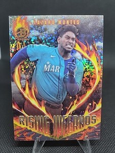 Lazaro Montes 2024 Bowman Chrome Rising Infernos Mini Diamonds /150 Sp Mariners