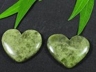 29-30 mm Vessonit? Herz 2 Stück Heilherz Cabochon lose Edelstein 74 kt. b668