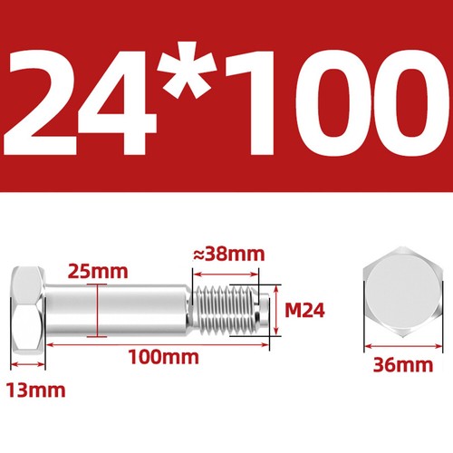 304 Edelstahl Außensechskantschraube Schraube Positionierkopf M6 M16 M20 M24 - Bild 78 von 79
