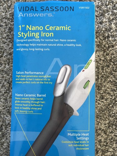 Vidal Sassoon Answers Nano Ceramic Styling Iron 1" Barrel New Old Stock - Picture 4 of 11