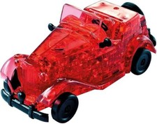 Crystal Puzzle 3D Oldtimer rot , transparentes Design (Verpackung besch.)