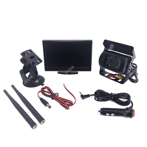 Wireless 5" Monitor Reversing Backup Rear View Camera Kit for Truck Caravan RVs - Picture 23 of 23
