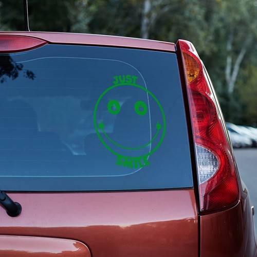 Just smile funny Vinyl decal sarcastic funny truck van window door him her - Picture 17 of 102