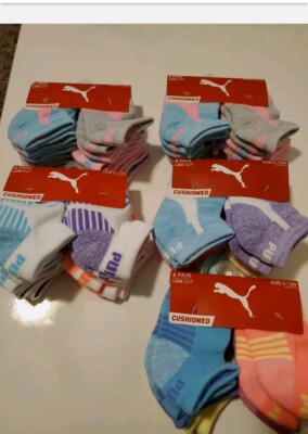 PUMA Kids Low Cut Cushioned 6 pair Size 0-12 Months Socks None Sleeper ...