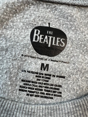 The Beetles Abbey Road Gray Long Sleeve Pullover Size Medium - Picture 4 of 6
