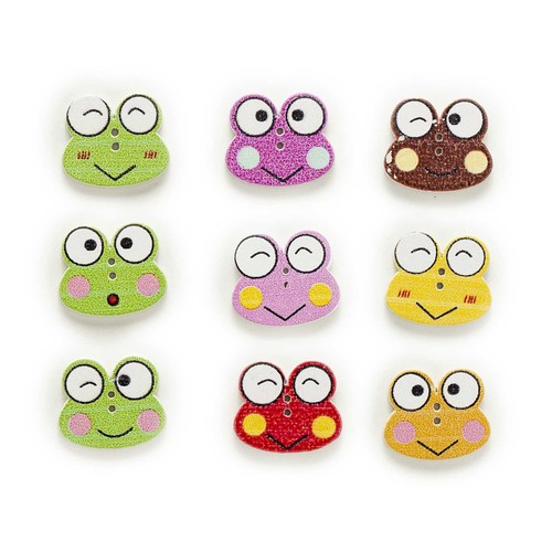 30pcs Animal Head Series Wood Buttons for Sewing Scrapbooking Handmade Decor DIY - Picture 7 of 8