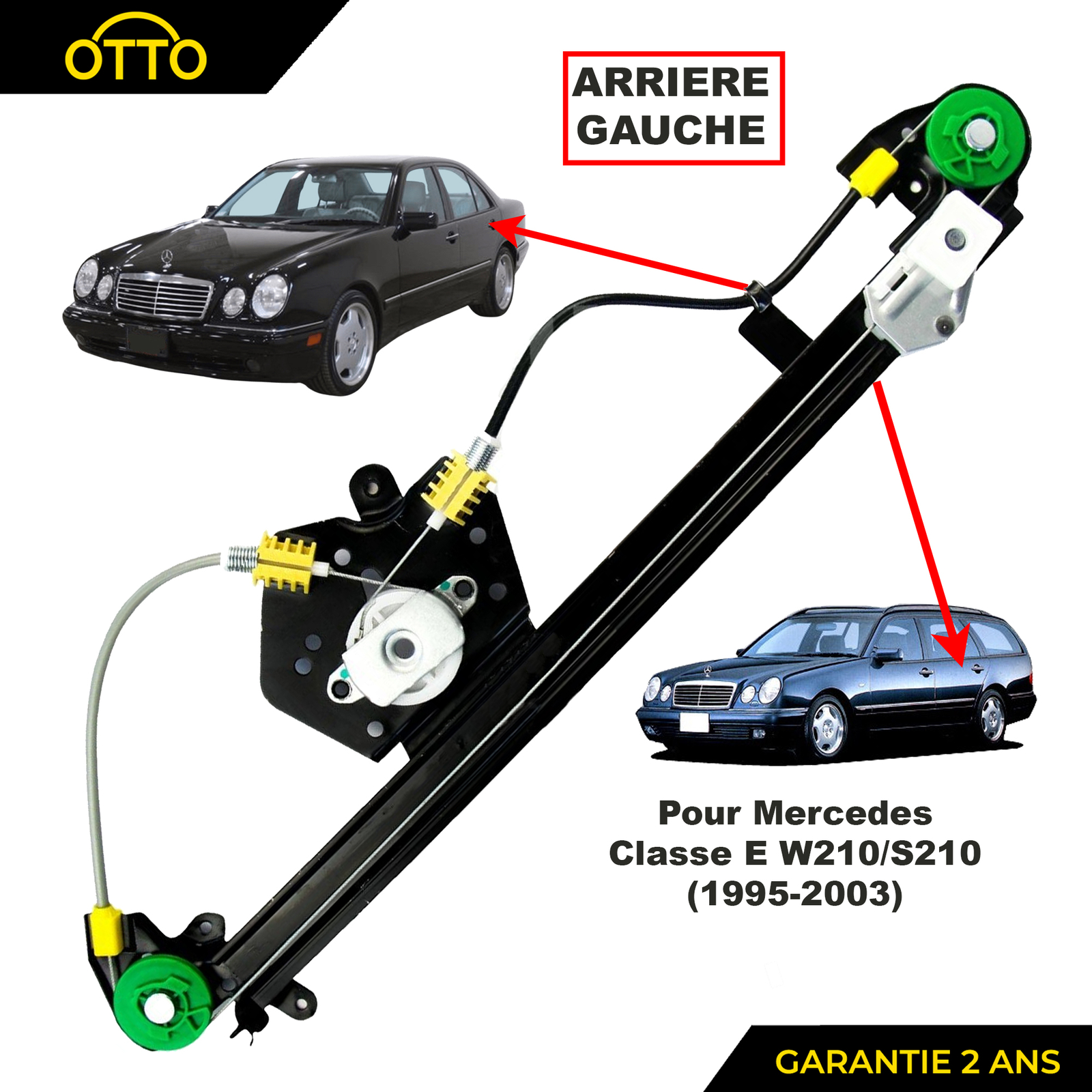 Lève-vitre arrière gauche Mercedes W210 : roulez confortablement en Classe E